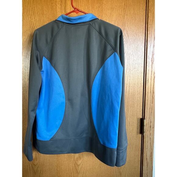 Under Armour semi fitted full zip jacket, gray and blue, women's M - Picture 5 of 5